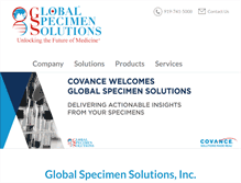 Tablet Screenshot of globalspecimensolutions.com